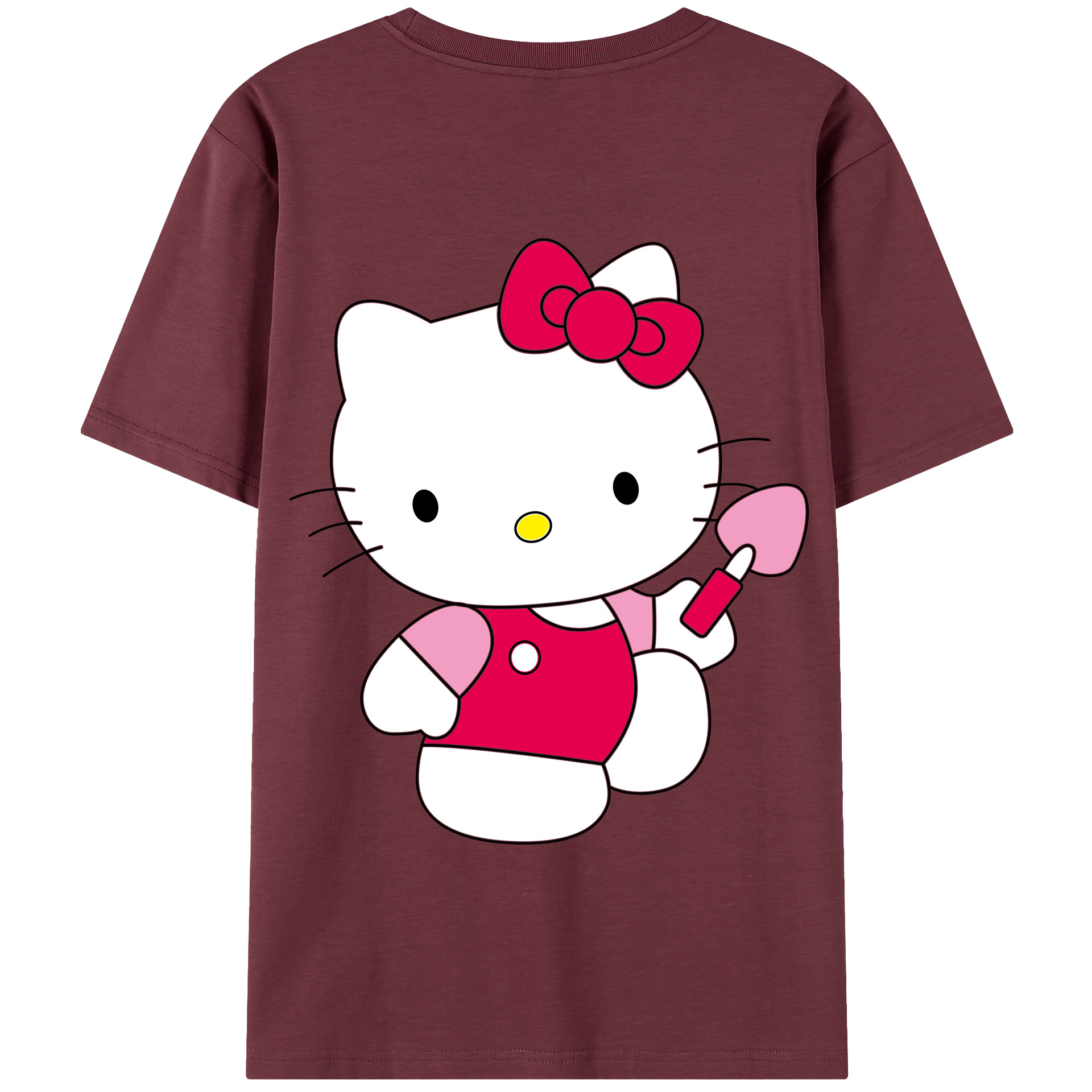 （画像用） Hello Kitty ハローキティ 綿100％半袖Tシャツ（背面プリント）